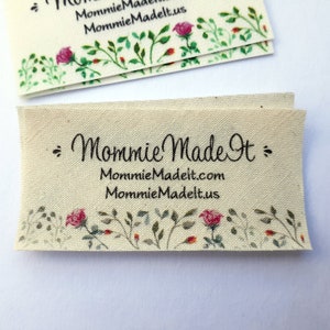 Watercolor Floral Labels Fabric Tags Personalized Sewing - Etsy