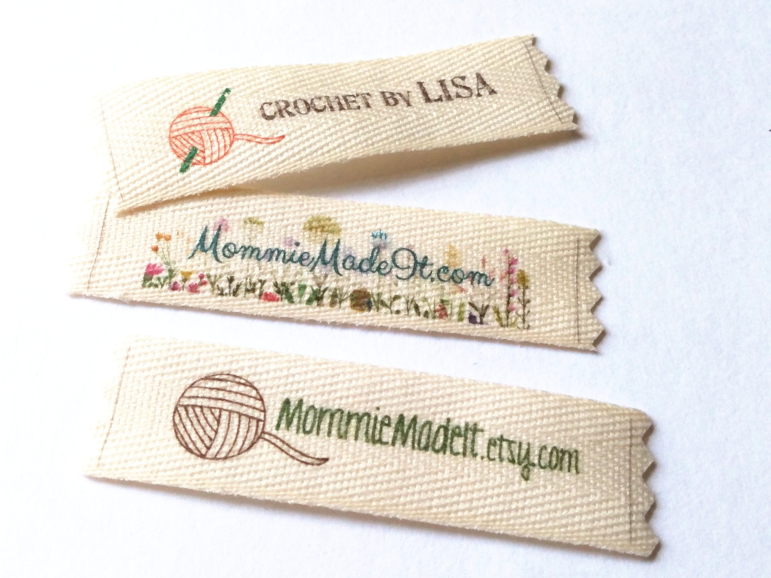 Organic Cotton Twill Ribbon Labels Customized With Your Text - Etsy