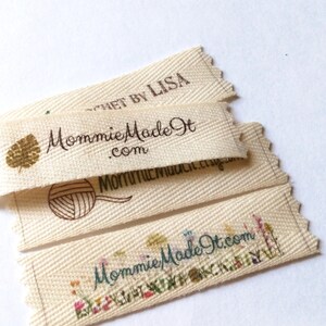 Organic Cotton Twill Ribbon Labels Customized With Your Text - Etsy
