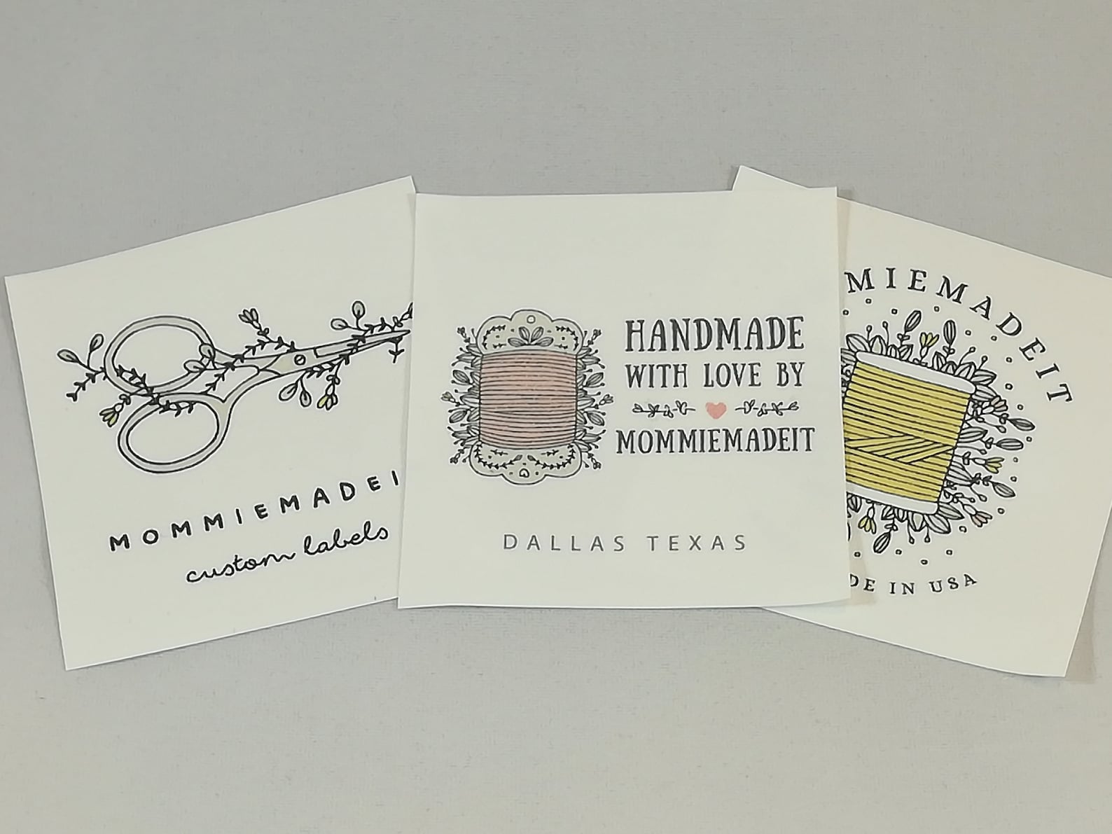 Custom Sewing Quilting Needlework Labels Made With Your Etsy