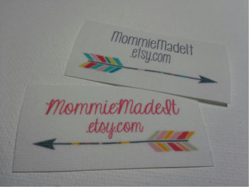 Clothing Labels Custom Labels Fabric Labels Sew-On Free Customization Using Any Premade Design Shown image 7