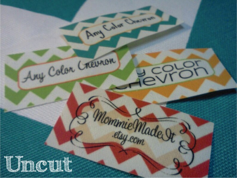 Clothing Labels Custom Labels Fabric Labels Sew-On Free Customization Using Any Premade Design Shown image 8