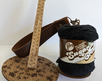 LARGE Swivel Yarn Wristlet Portable Caddy Holder for BIG Skeins or Balls of Yarn Great for Mother's Day or Gift for Crochet, Knit or Travel