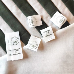 Custom Half-Fold Hem Loop-Style Labels Using Your Custom Design, Logo or Text OR most of the Pre-Made Designs Shown in the Shop image 7