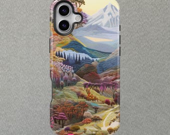 3D Embroidery Nature Design For iPhone 16 15 14 13 12Mini Pro Max Magsafe case, iPhone 11Cover, Samsung Galaxy S24+ Case By CrossBorderBuyer