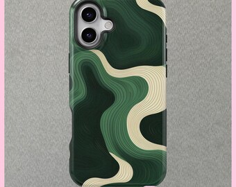 Wave Geometric Design  For iPhone 16 15 14 13 12 Mini Pro Max Magsafe case, iPhone 11 8 Cover, Samsung Galaxy S24+ Case By CrossBorderBuyer