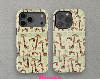 Cute Giraffe Collage For iPhone 17 16 15 14 13 Mini Pro Max Magsafe case,iPhone 11 8 7 Cover, Samsung Galaxy S25+ Case By CrossBorderBuyer