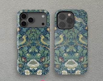 William Morris Design For iPhone 17 16 15 14 13 Mini Pro Max Magsafe case,iPhone 11 8 7 Cover, Samsung Galaxy S25+ Case By CrossBorderBuyer