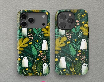 Ghost in Wildflowers Design For iPhone 17 16 15 14 13 Mini Pro Max Magsafe case,iPhone 11 Cover,Samsung Galaxy S25+ Case By CrossBorderBuyer