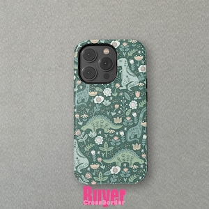 Design carino con dinosauro per iPhone 16 15 14 13 12 Mini Pro Max Magsafe, cover per iPhone 11 8 7, custodia per Samsung Galaxy S24+ di CrossBorderBuyer