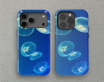 Ocean Blue Jellyfish Design For iPhone 17 16 15 14 13 Mini Pro Max Magsafe case,iPhone 11Cover, Samsung Galaxy S25+ Case By CrossBorderBuyer