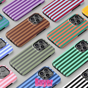 Le design personnalisé à rayures de couleur peut être combiné avec une coque Magsafe pour iPhone 16 15 14 13 Pro Max, une coque pour Samsung Galaxy par CrossBorderBuyer