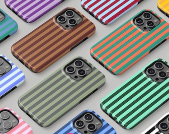 Custom Color Striped design can be combined with 1300 colors iPhone 16 15 14 13 Pro Max Magsafe case,Samsung Galaxy Case By CrossBorderBuyer