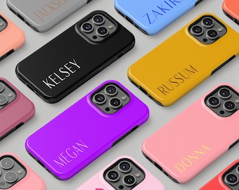 Personalized Name design, 1300 selectable colours , fits iPhone 16 and all iPhone models Magsafe case, fits Samsung S24 S23 all models.