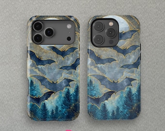 Gothic Bats Stained Glass For iPhone 17 16 15 14 13 Mini Pro Max Magsafe case,iPhone 11 8Cover, Samsung Galaxy S25+ Case By CrossBorderBuyer