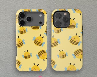 Afternoon Cute Bee Design For iPhone 17 16 15 14 13 Mini Pro Max Magsafe case,iPhone 11 8Cover, Samsung Galaxy S25+ Case By CrossBorderBuyer