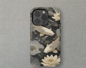 Lucky Koi Goldfish Design voor iPhone 16 15 14 13 12 Mini Pro Max Magsafe-hoesje, iPhone 11 8 Cover, Samsung Galaxy S24+ hoesje door CrossBorderBuyer
