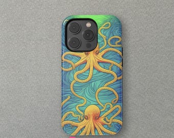 Colorful Octopus Design  For iPhone 16 15 14 13 12Mini Pro Max Magsafe case, iPhone 11 8 Cover, Samsung Galaxy S24+ Case By CrossBorderBuyer
