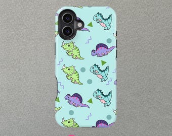 Cute Cartoon Dinosaur Design For iPhone 17 16 15 14 Mini Pro Max Magsafe case,iPhone 11 8Cover, Samsung Galaxy S25+ Case By CrossBorderBuyer
