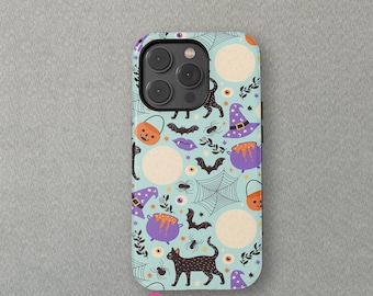 Witchy Black Cat Design For iPhone 16 15 14 13 12 Mini Pro Max Magsafe case, iPhone 11 8 Cover, Samsung Galaxy S24+ Case By CrossBorderBuyer