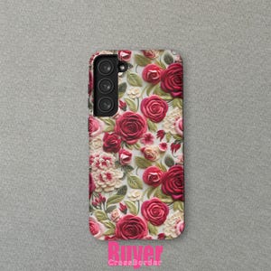 3D Effect Aesthetic Floral Design For iPhone 16 15 14Mini Pro Max Magsafe case, iPhone 11Cover, Samsung Galaxy S24+ Case By CrossBorderBuyer