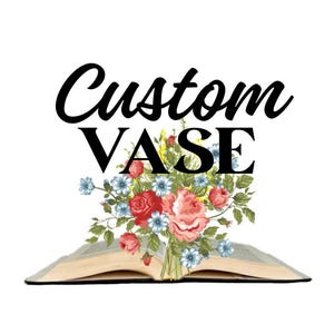 Custom Personalized Acrylic Book Vase