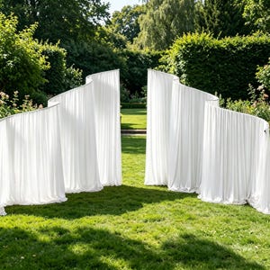 Set of 2 Luxury Wave Metal Wedding Arch, Backdrop Stand, Event Decor Prop