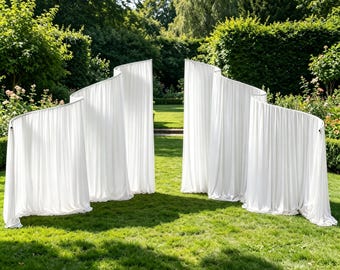 Set of 2 Luxury Wave Metal Wedding Arch, Backdrop Stand, Event Decor Prop