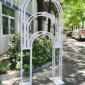 Wedding Arch W2.6 ft/H7.8 ft Backdrop Stand Set  Wedding Arch, Backdrop Frame Modern Arch for Weddings Events