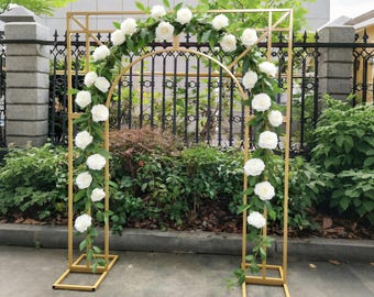 Arche de mariage en métal | Toile de fond de cérémonie minimaliste moderne, décoration de cabine photo et déclaration d'événement