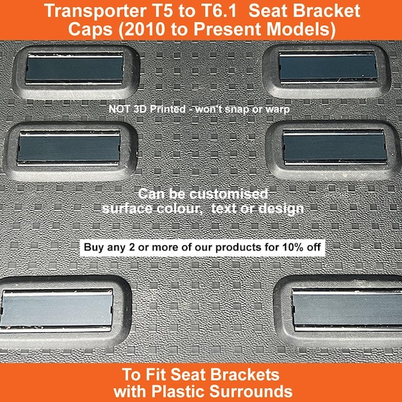 Rear Seat Bracket Caps (2010 Onwards) | Plastic Quick Release Seat Mount Covers | Campervan Accessories To Fit VDUB Transporter T5 to T6.1