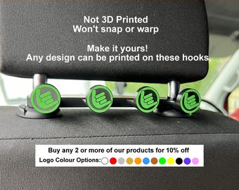Headrest Coat Hook | Storage | Van Accessory | Fits Transporter T4 T5 T6 T7, Caddy, Crafter, Ford Custom, Mercedes, Vauxhall, Campervan Gift