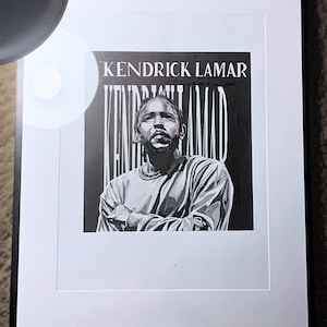 Hand-Drawn Kendrick Lamar Poster | Unique Hip-Hop Art Print | Rapper Print