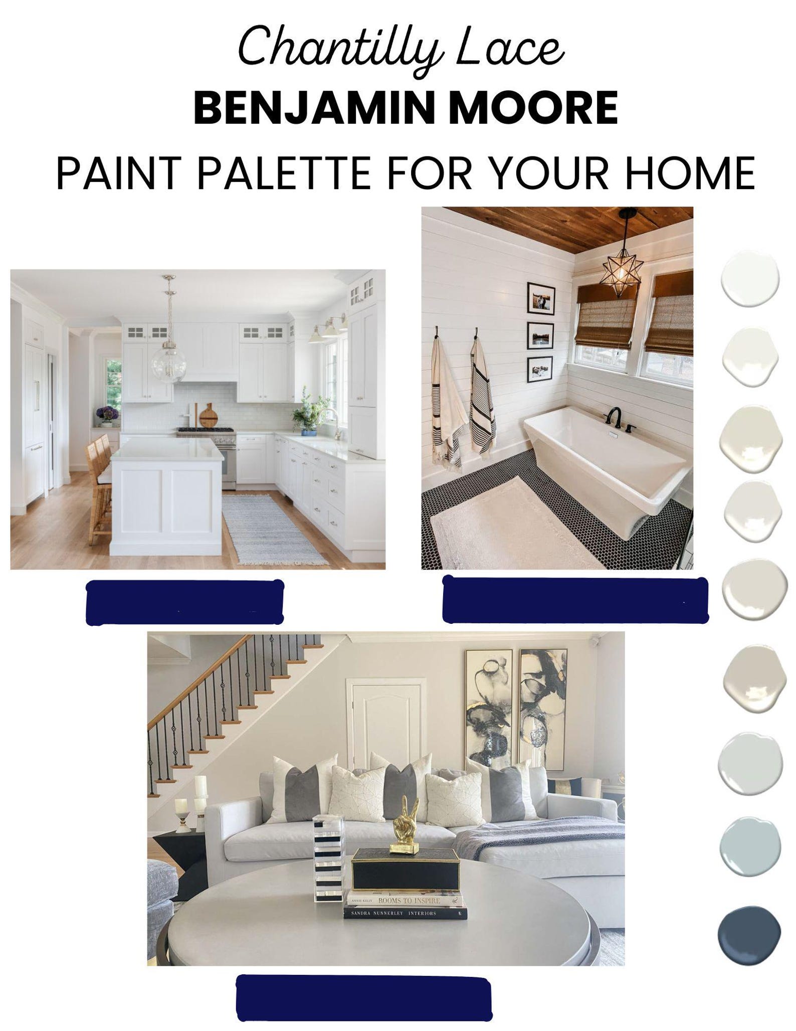 Benjamin Moore Chantilly Lace Paint Palette: 9 Coordinating Colors (PDF