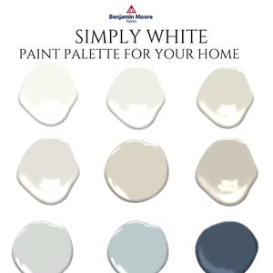 Paleta de pintura Simply White de Benjamin Moore: 9 colores neutros (PDF)