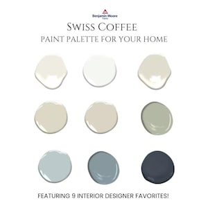 Benjamin Moore Swiss Coffee Paint Palette: 9 Coordinating Colors (PDF)