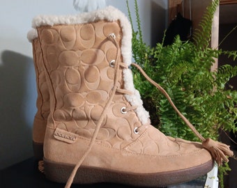 Coach tassel boots sales