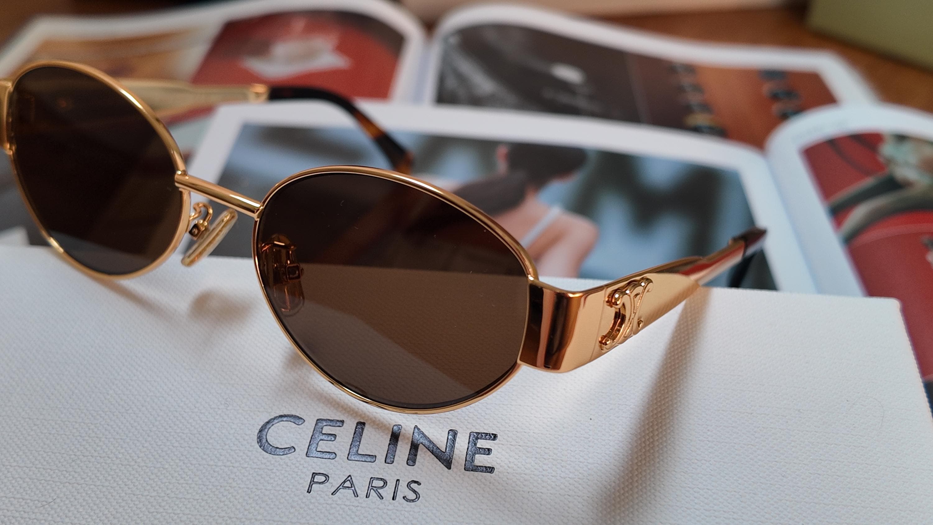 vintage celine セリーヌ　サングラス　　sunglasses CELINE Oval Sunglasses Vintage Squared Rectangular Small VC1644