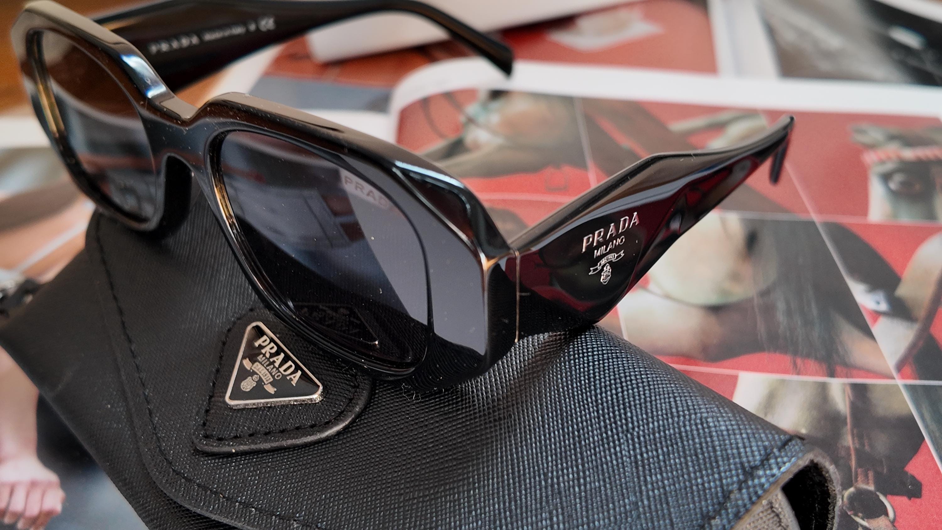 Vintage Prada 751 Geometric Sunglasses – 90s/Y2K Retro Style – Black Prada Vintage Y2k Sunglasses - Etsy New Zealand main image 4