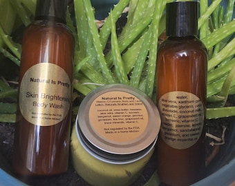 DIY Recipe for Body/Face Brightening Turmeric and Vitamin C Wash and Lotion