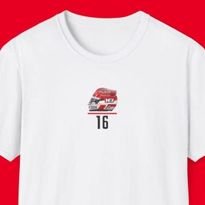 Camiseta unisex de Fórmula 1 con casco de Charles Leclerc 2025 / F1 / Regalo de Fórmula 1 / Camiseta Leclerc F1