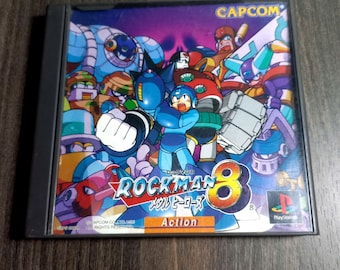 Rockman 8 Ps1 Japan with Manual Disc Good - Working