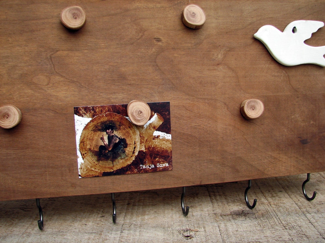 Peace Dove Organic Natural Message Board Key Holder Rack With Etsy