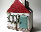 Fine Art Serbian Miniature Old House Journal or Wedding Guest Book by Tanja Sova