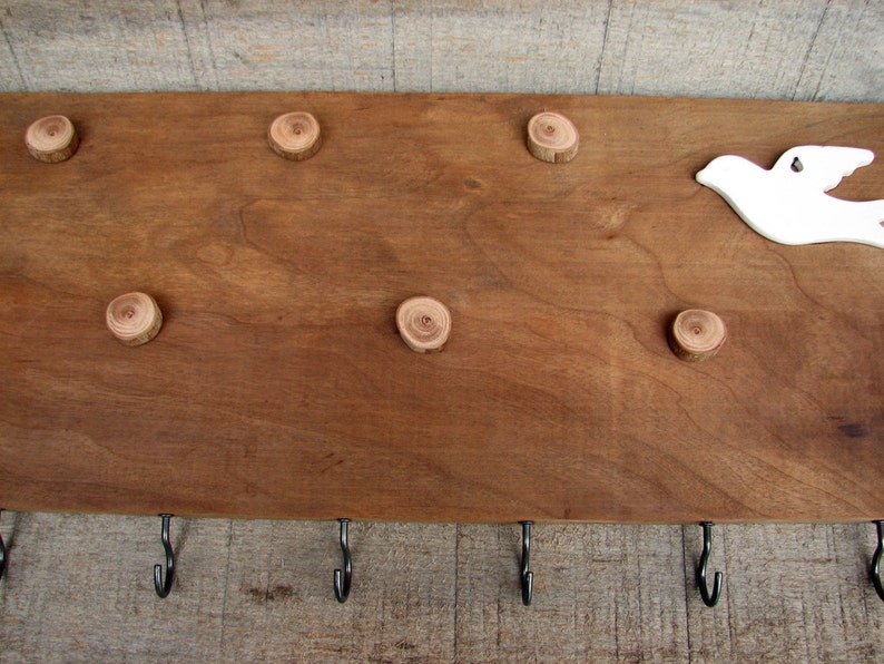 Peace Dove Organic Natural Message Board Key Holder Rack With Etsy