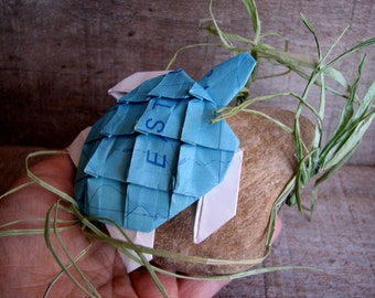 Map Turtle - Graptemys origamys Paperweight Ornament Origami Art by Paper Disciple and  Tanja Sova