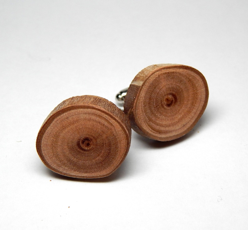 Rustic Myrtle Twig Wooden Cuff Links by Tanja Sova