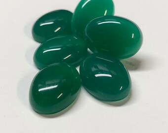 Green Onyx- Oval Onyx- Onyx Cabochon- Oval Cabochon- mermaidstones