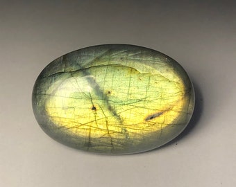 Green Labradorite (1) Oval Labradorite- Labradorite Cabochon- Oval Cabochon- mermaidstones