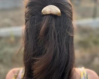 Fermaglio per capelli in metallo lucido, elastico per coda di cavallo spessa, polsino per capelli da sposa